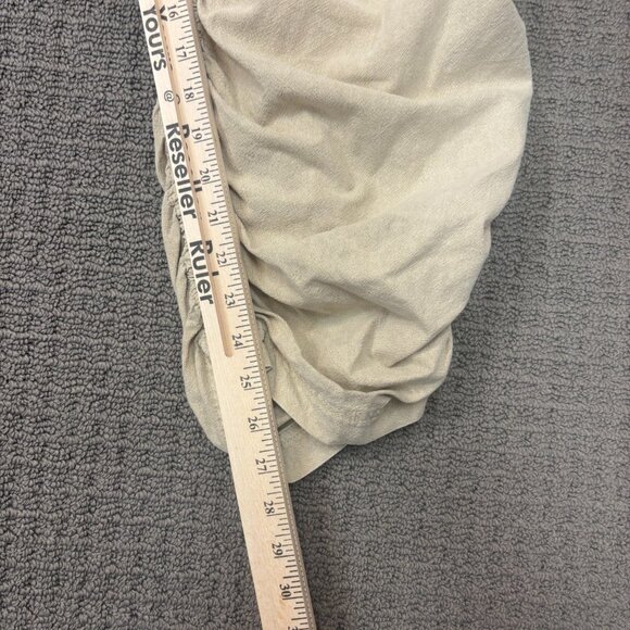 Free People Mixed Media One Piece Beige Sleeveless Jersey Knit Top Ruched Leg - Picture 7 of 14